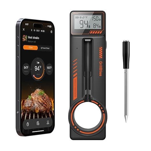 Bluetooth Digital Meat Thermometer with Dual Sensors