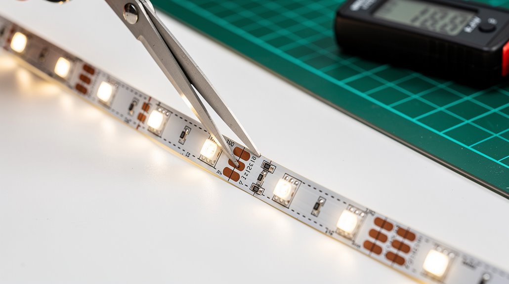 cutting led strip locations