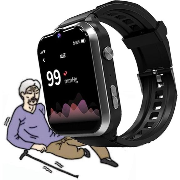 Elderly Fall Alarm Smart Watch with Health Tracker