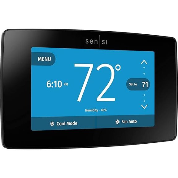 Emerson Sensi Touch Wi-Fi Smart Thermostat Black