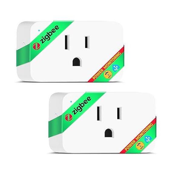 ZigBee Smart Plug 2 Pack with Energy Monitoring