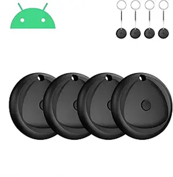 Android Tracker Tags 4 Pack Bluetooth Key Finder