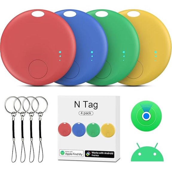 Smart Tags 4-Pack Bluetooth Tracker for Apple & Android