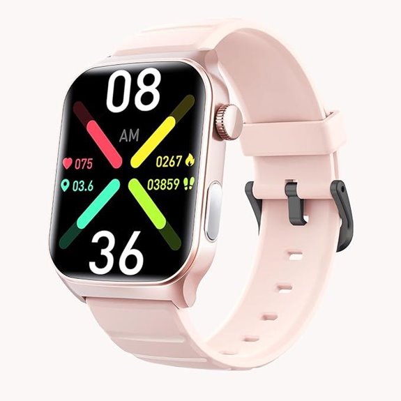 Fall Detection Smart Watch for Seniors Rosegold