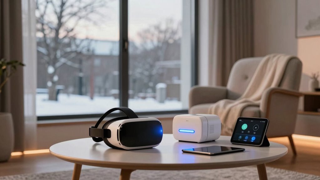 vr therapy vs light box