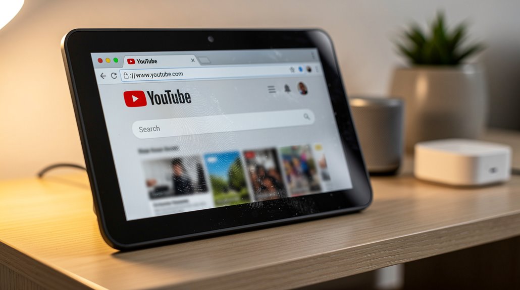 watching youtube on echo show