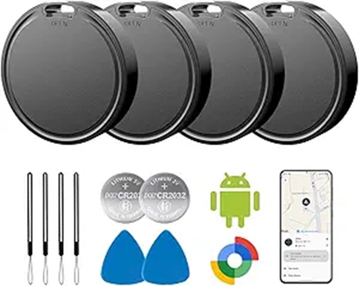 Air Tags for Android 4-Pack with Waterproof Tracker