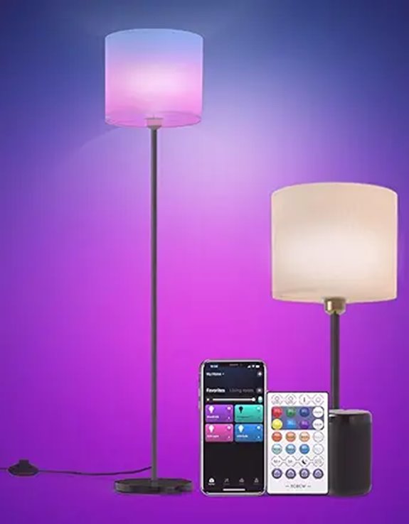 YHW Smart LED Floor Lamp with Remote Control